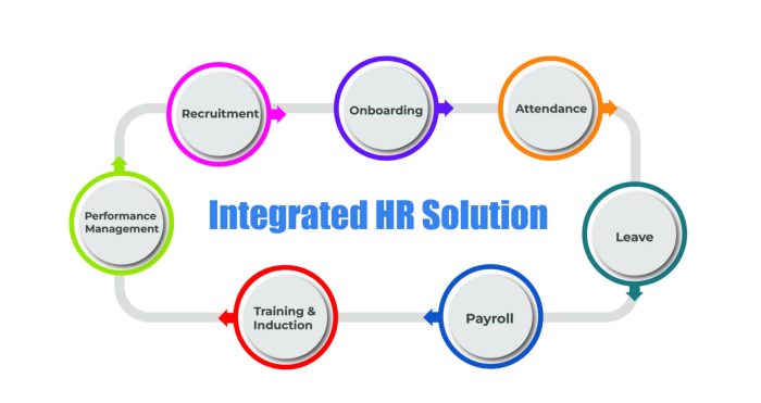 Integrated hr diagram resource human management stock illustration